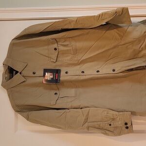 Men's flannel lined shirt jacket